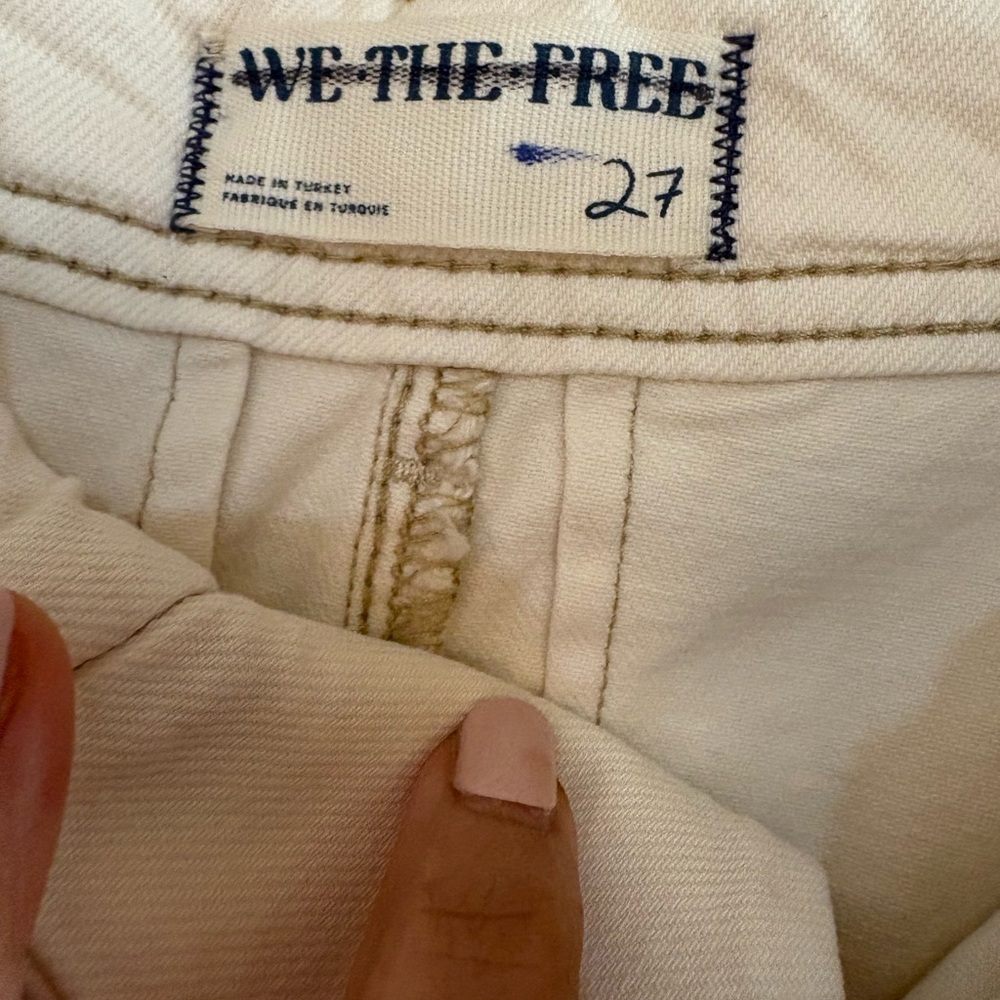New with tags Free people Cream Wide-Leg Pants - Picture 3 of 5